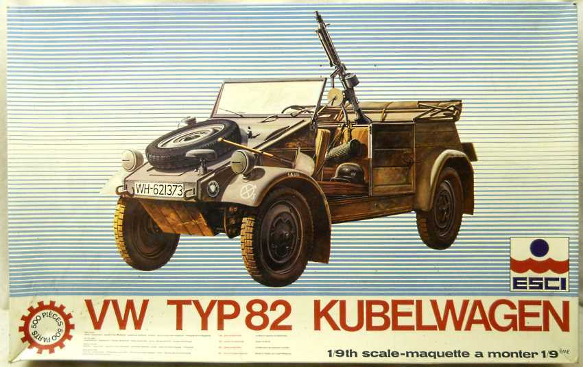 ESCI 1/9 VW Kubelwagen Type 82, 7009 plastic model kit
